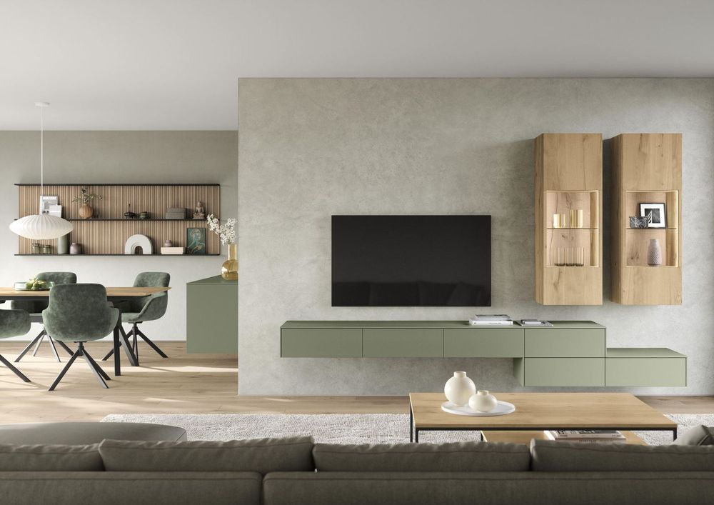 Wohnwand mit Sideboard